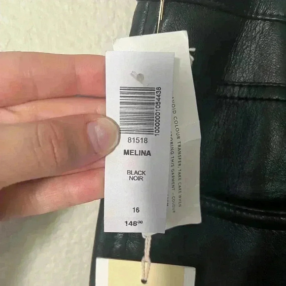 Wilfred Melina High Waisted Black Vegan Leather Pants Women’s Size 16 NWT - Picture 13 of 16